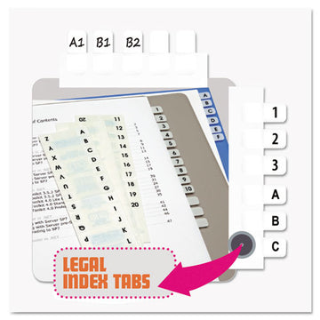 Redi-Tag® Legal Index Tabs, 1-5-cut Tabs, White, 1" Wide, 104-pack freeshipping - TVN Wholesale